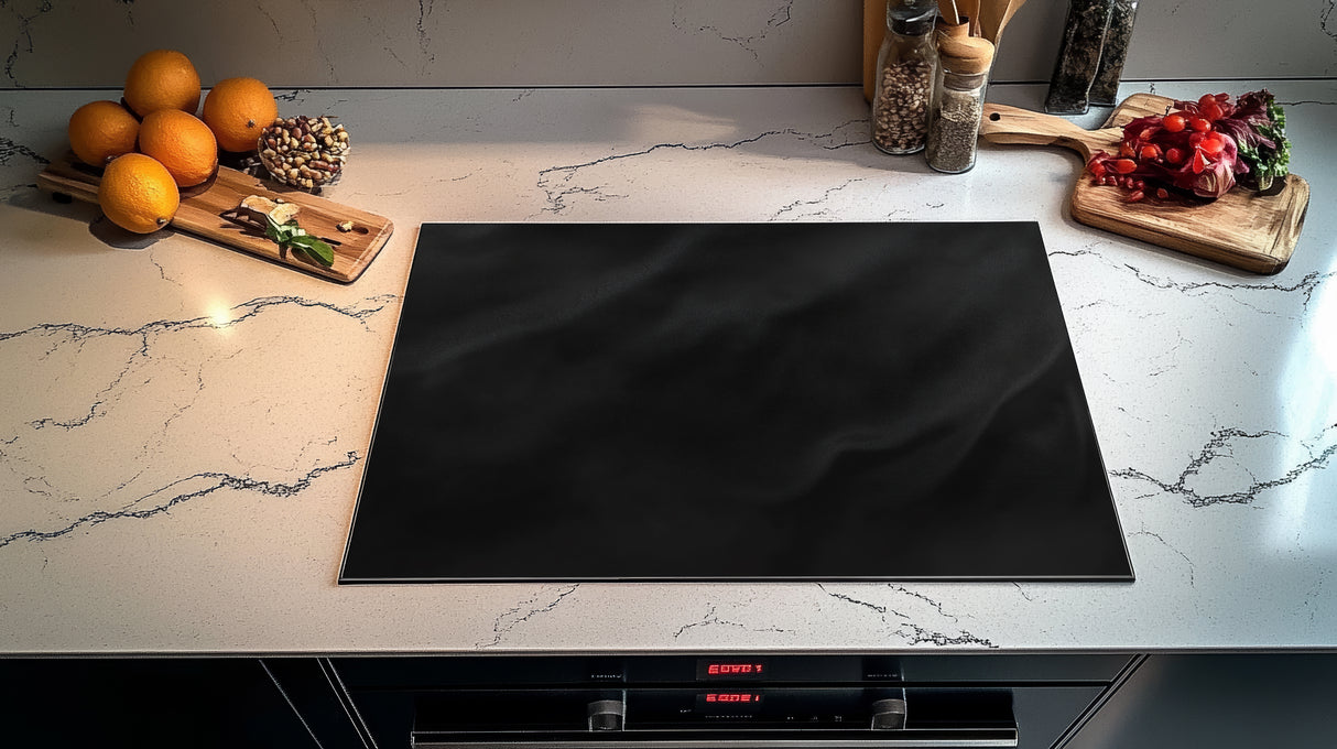 Inductie Beschermer - Afdekmat - Zwarte Textuur
