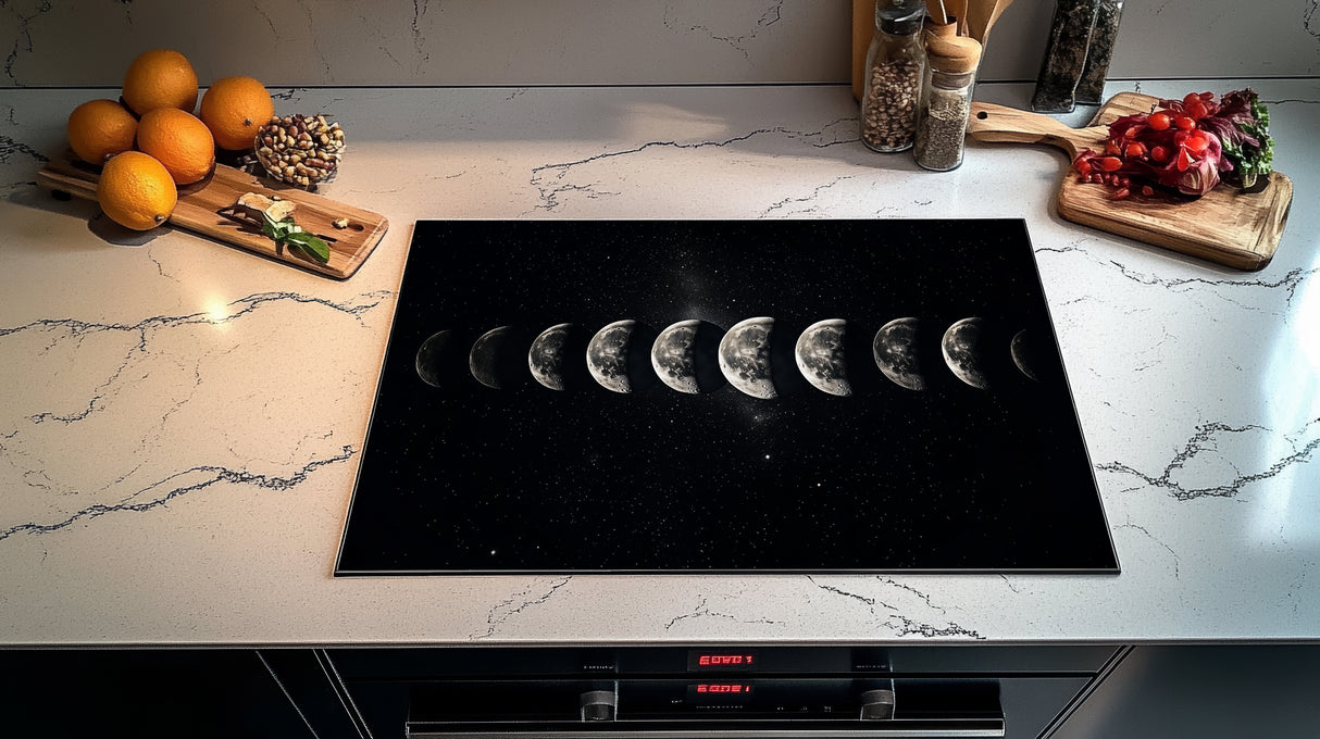 Inductie Beschermer - Afdekmat - Maanfasen