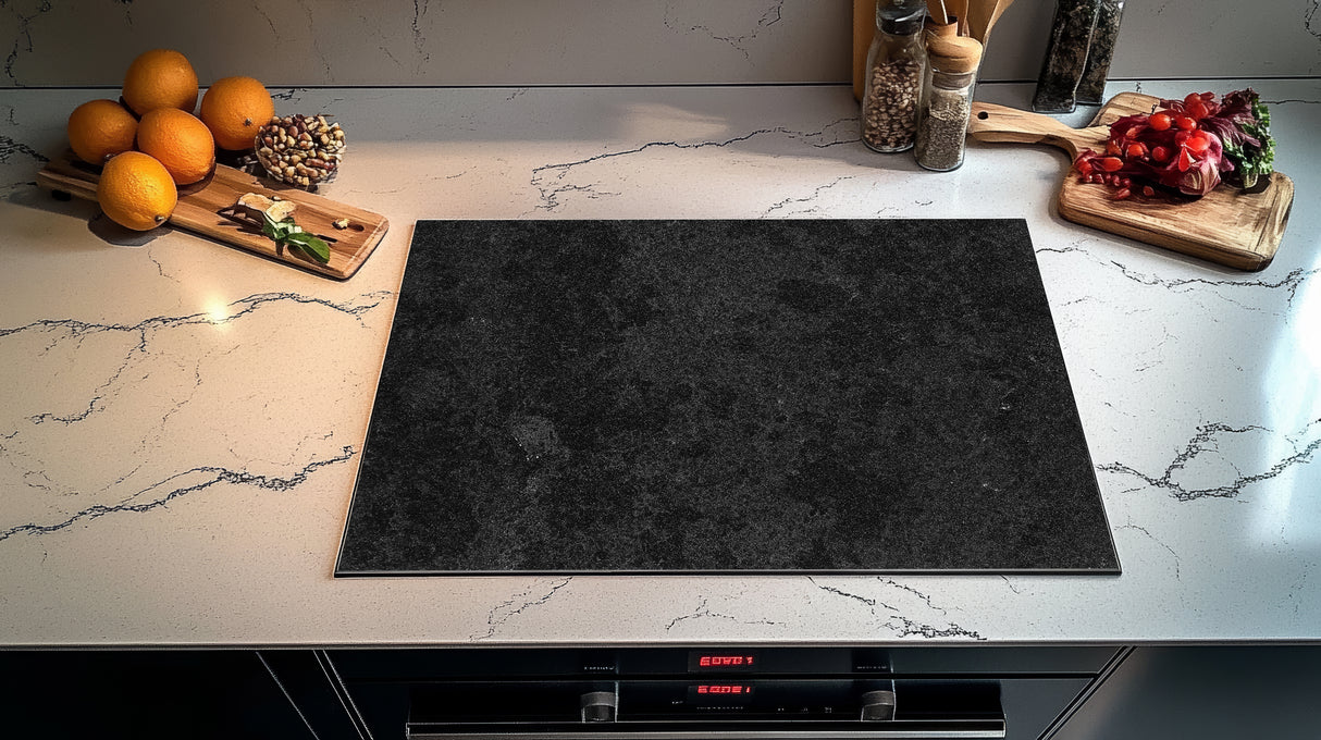 Inductie beschermer - Afdekmat - Zwart Beton
