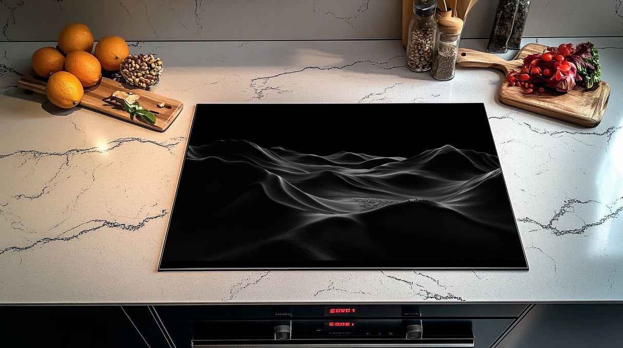 Inductie Beschermer - Afdekmat - Donkere Golven