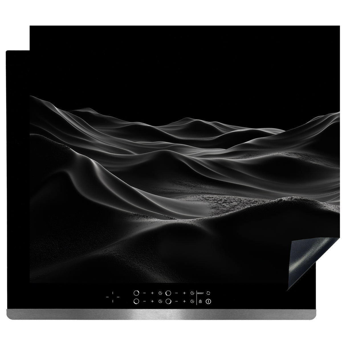 Inductie Beschermer - Afdekmat - Donkere Golven