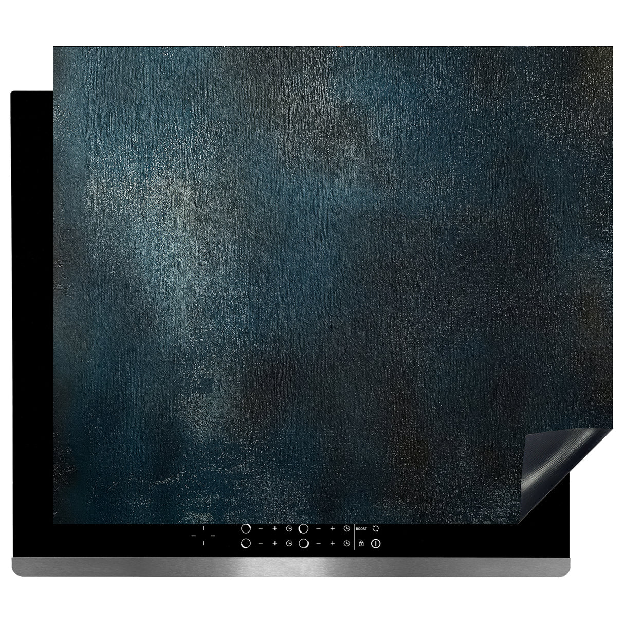 Inductie Beschermer - Afdekmat - Diepblauw Industrieel betonlook