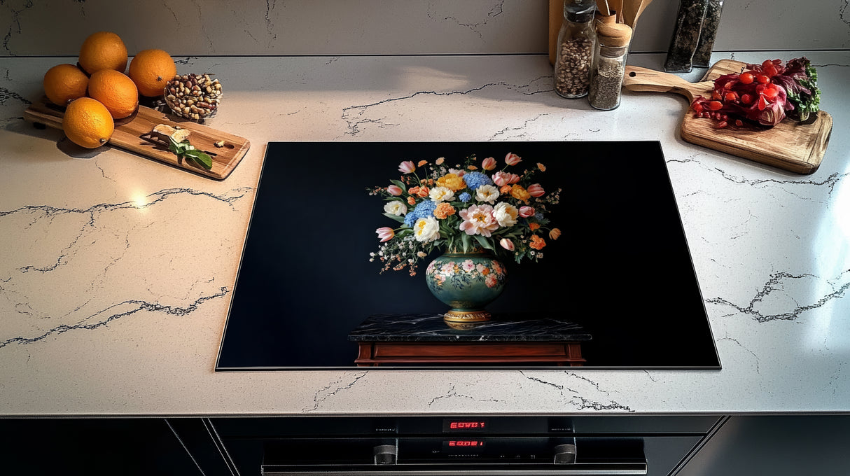 Inductie beschermer - Afdekmat - Klassieke Bloemenvaas