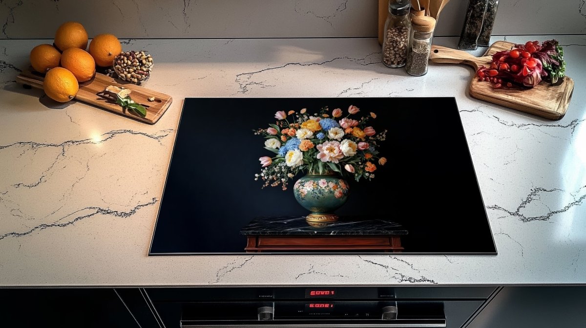 Inductie beschermer - Afdekmat - Klassieke Bloemenvaas