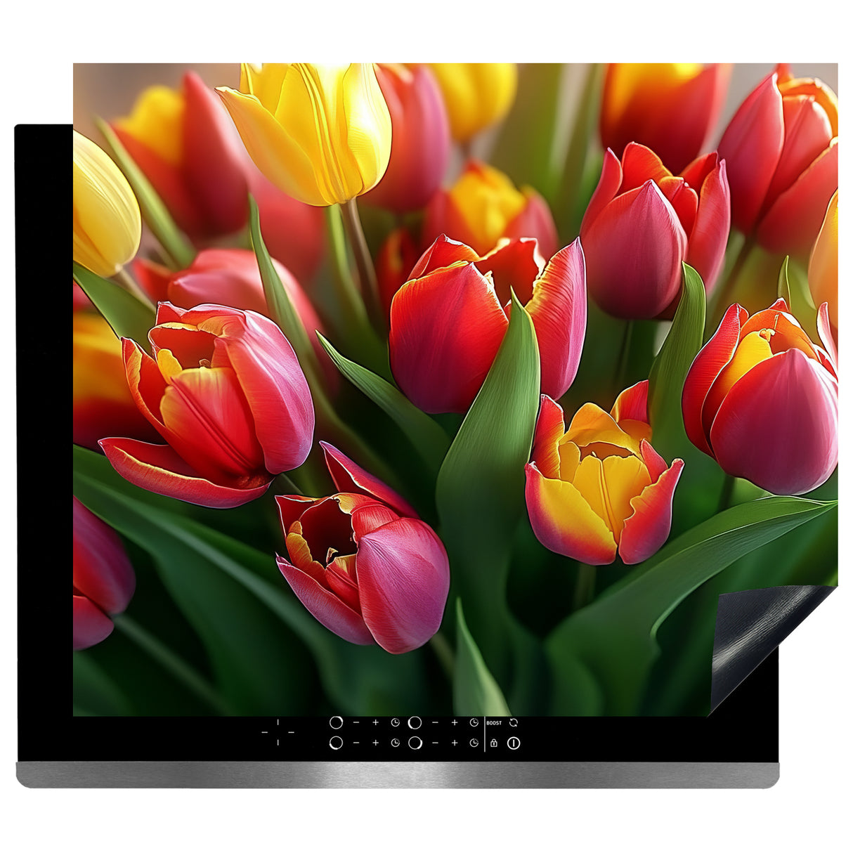 Inductie beschermer - Afdekmat - Kleurrijke Tulpen