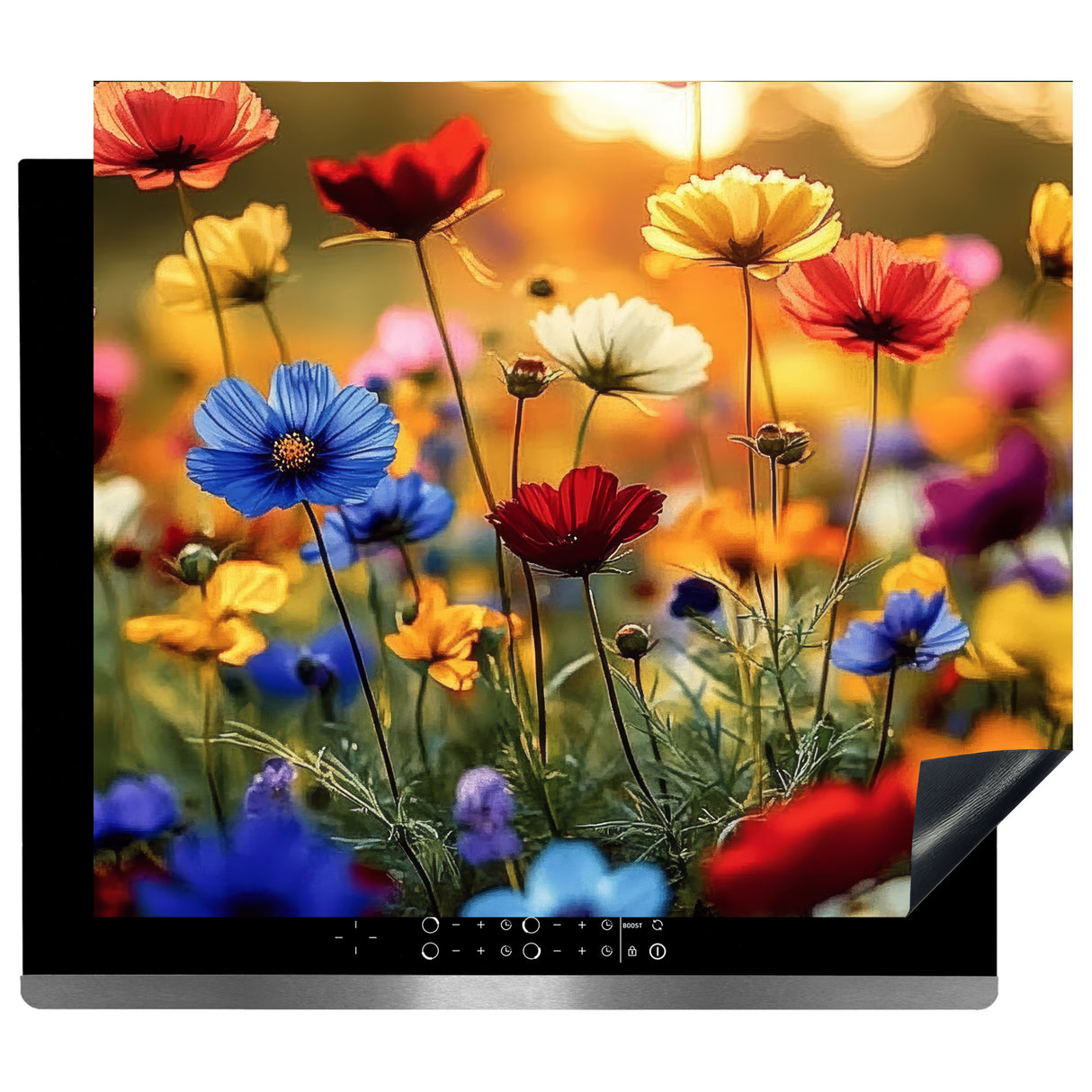 Inductie beschermer - Afdekmat - Veldbloemen Zomer