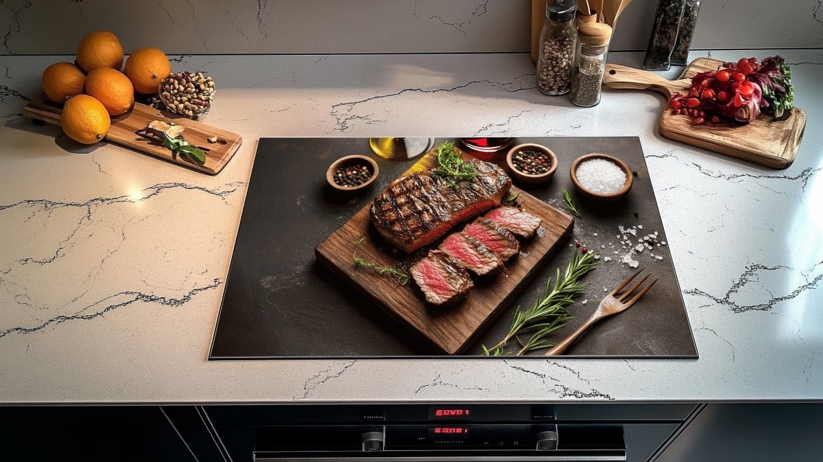 Inductie beschermer - Afdekmat - Gegrild Steak