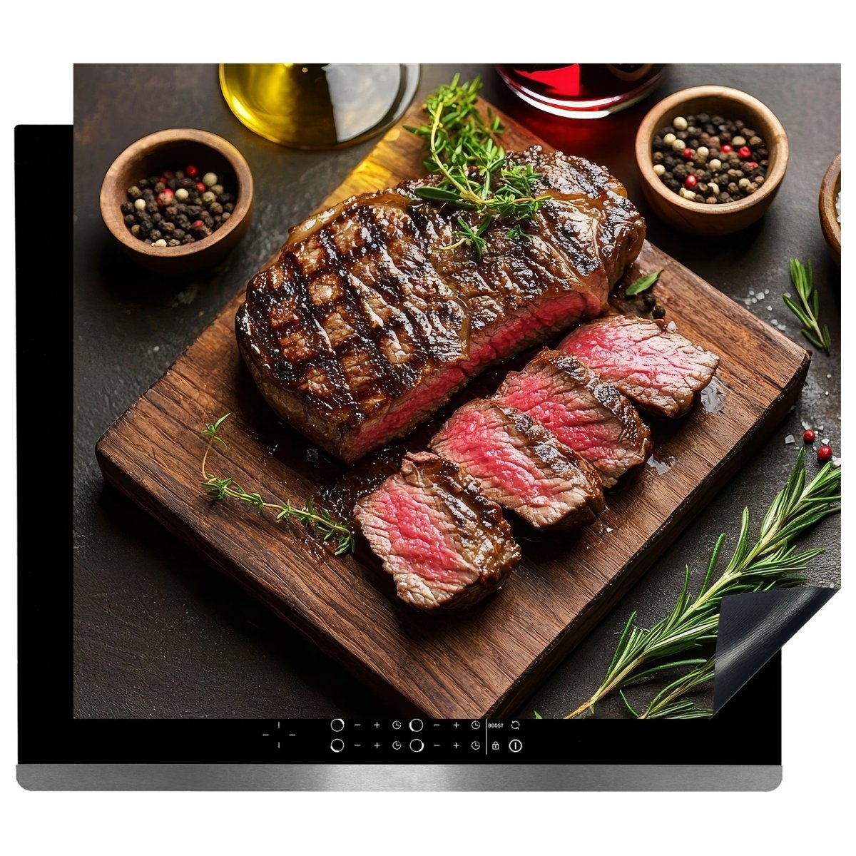 Inductie beschermer - Afdekmat - Gegrild Steak