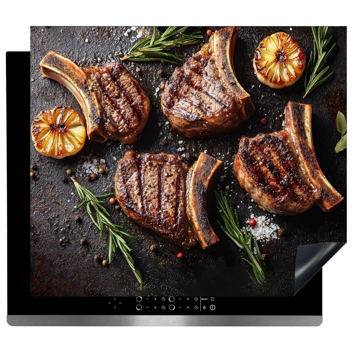 Inductie beschermer - Afdekmat - Gegrilde Kotelet