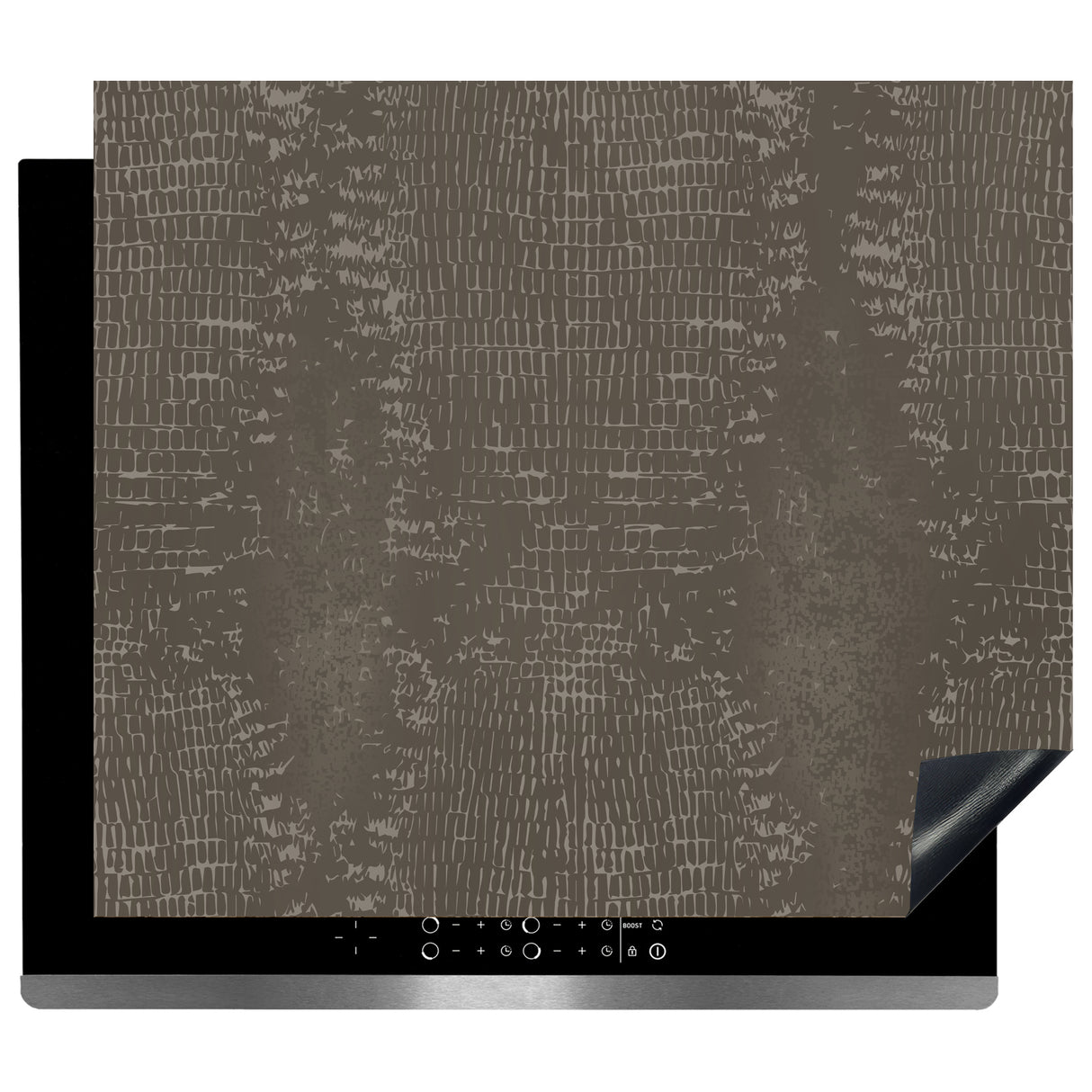 Inductie beschermer - Afdekmat - Croco Taupe