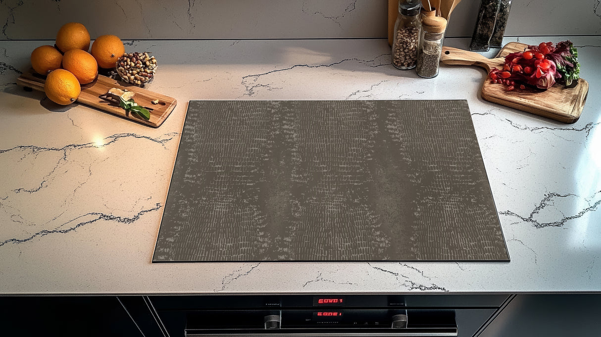 Inductie beschermer - Afdekmat - Croco Taupe