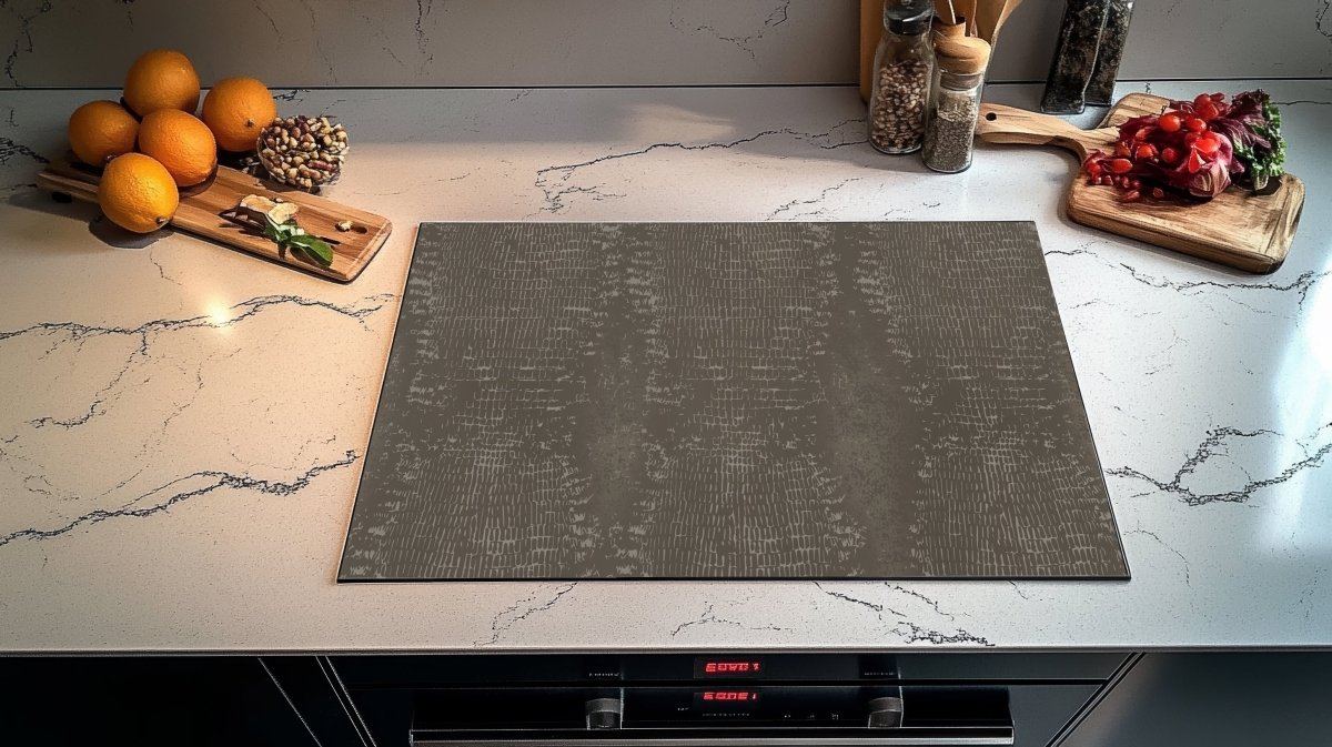 Inductie beschermer - Afdekmat - Croco Taupe