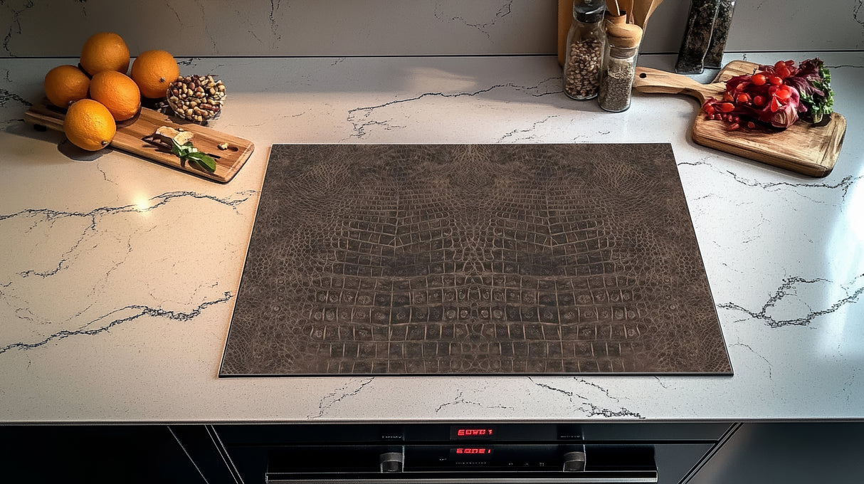Inductie beschermer - Afdekmat - Cocoa Croco