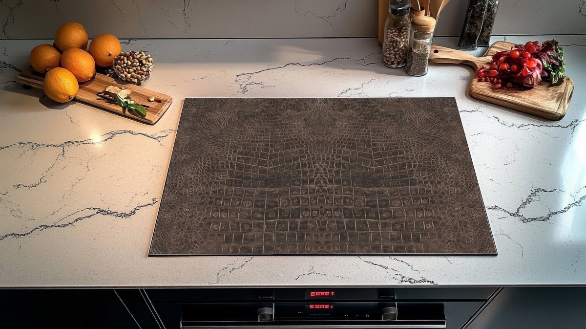 Inductie beschermer - Afdekmat - Cocoa Croco