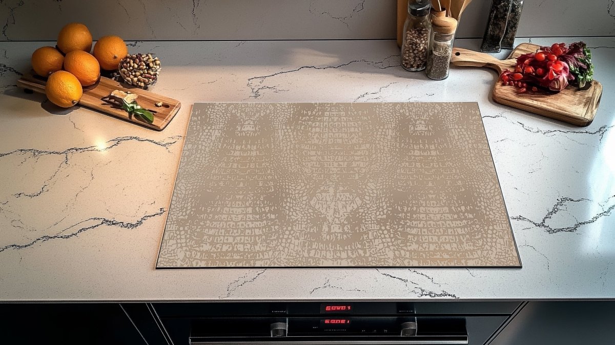 Inductie beschermer - Afdekmat - Croco Beige