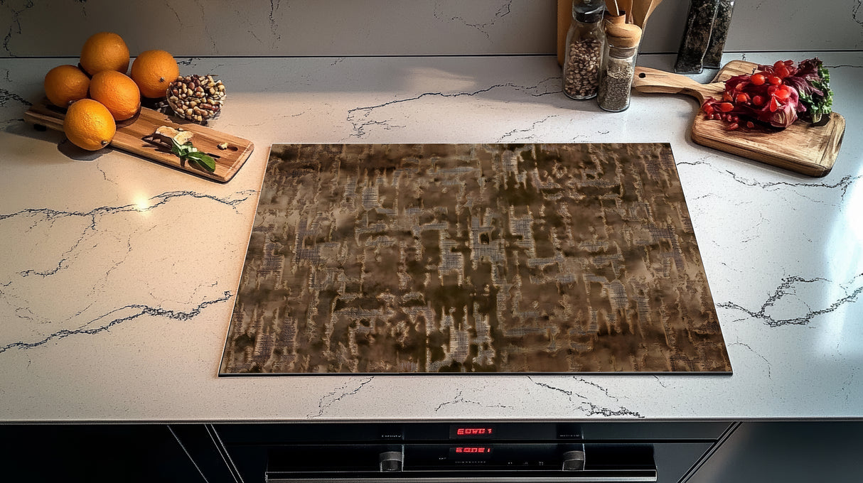 Inductie beschermer - Afdekmat - Vintage Metal