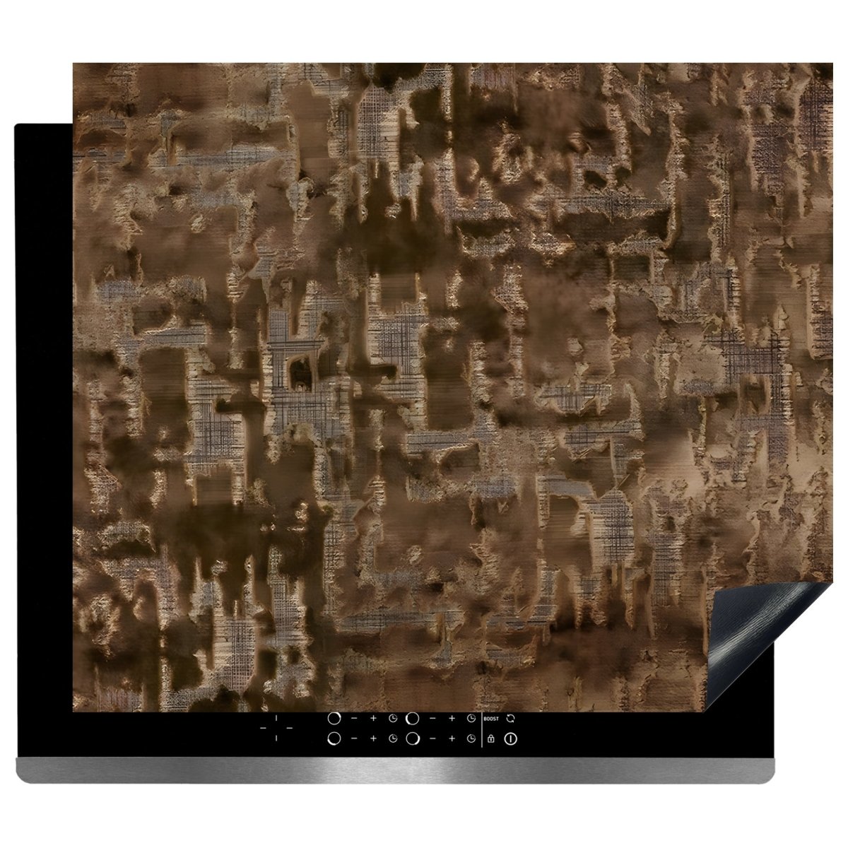 Inductie beschermer - Afdekmat - Vintage Metal