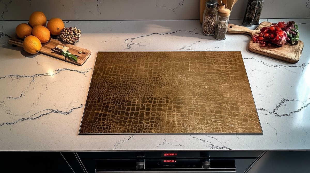 Inductie beschermer - Afdekmat - Golden Croco