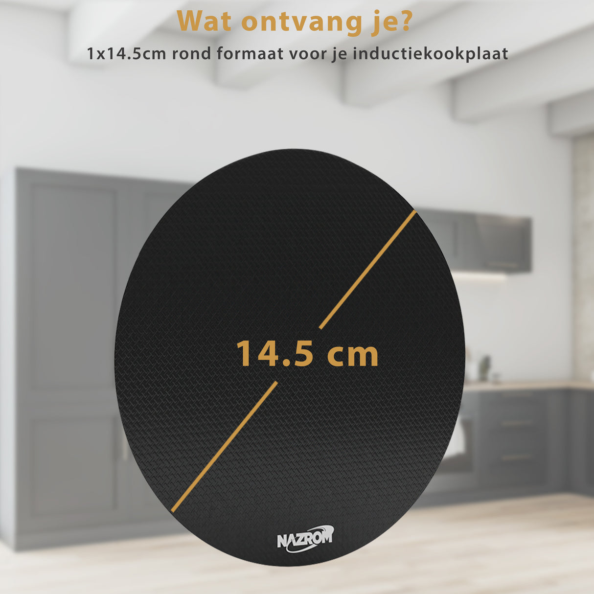 Inductie Beschermer Zwart – 1 Stuk 14.5Ø cm