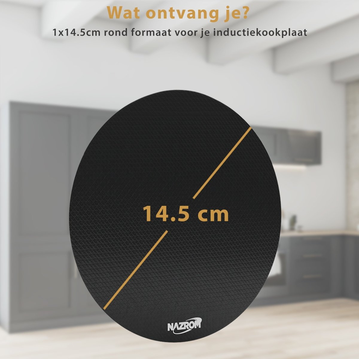 Inductie Beschermer Zwart – 1 Stuk 14.5Ø cm