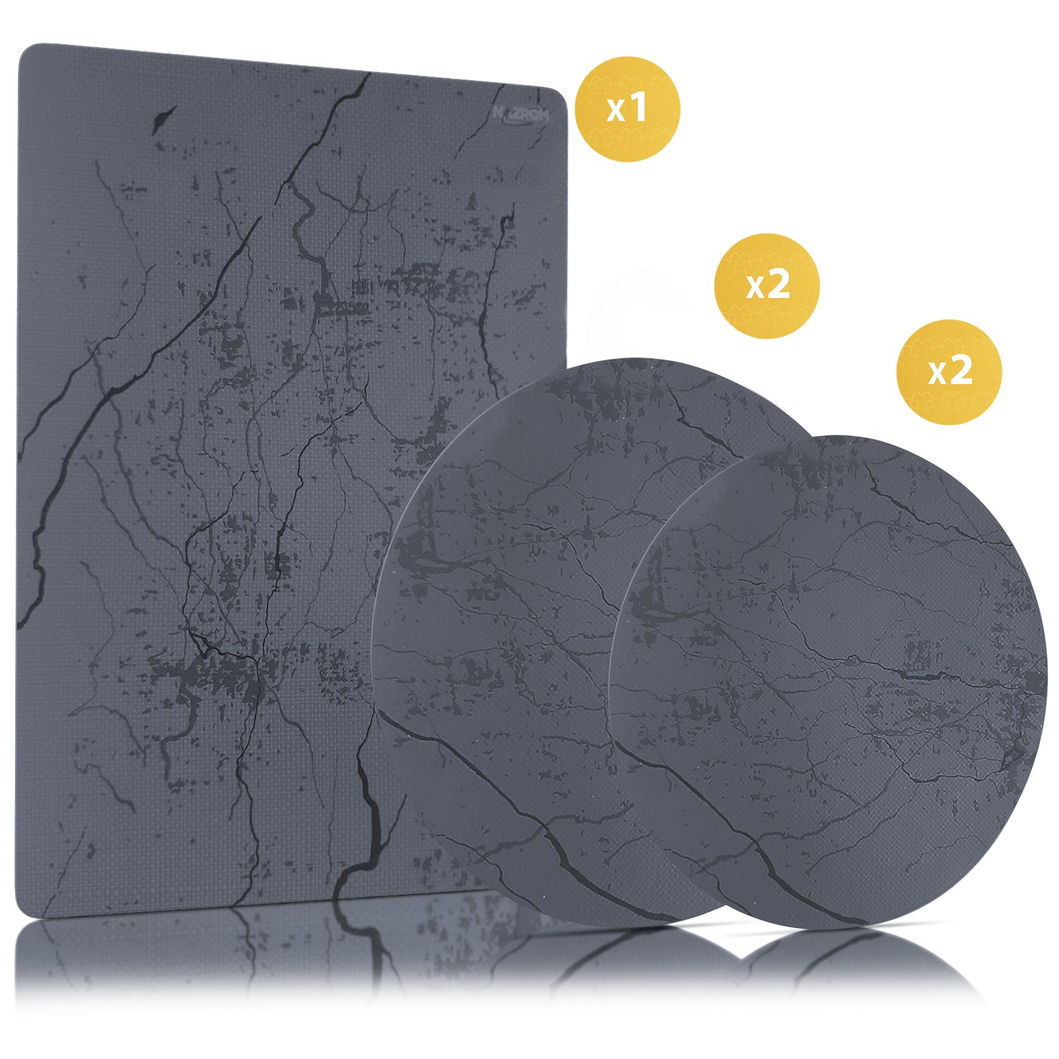 Inductie Beschermer – Inductie Mat - 5 Stuks – 3 Maten - Elegant Grijs