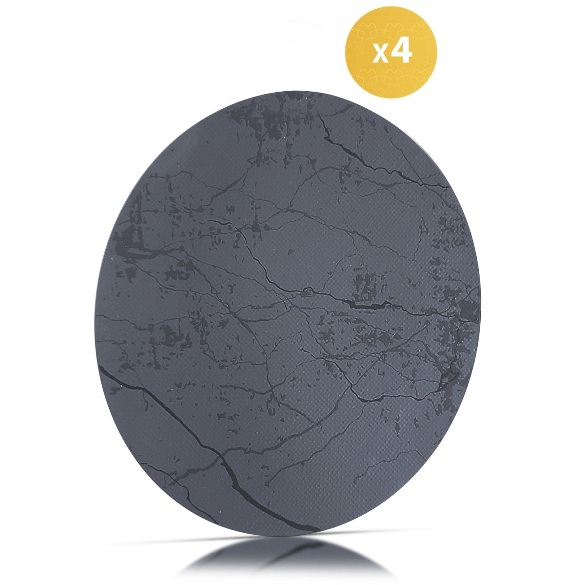 Inductie Beschermer Set Elegant Grijs – 4 Stuks 22Ø cm
