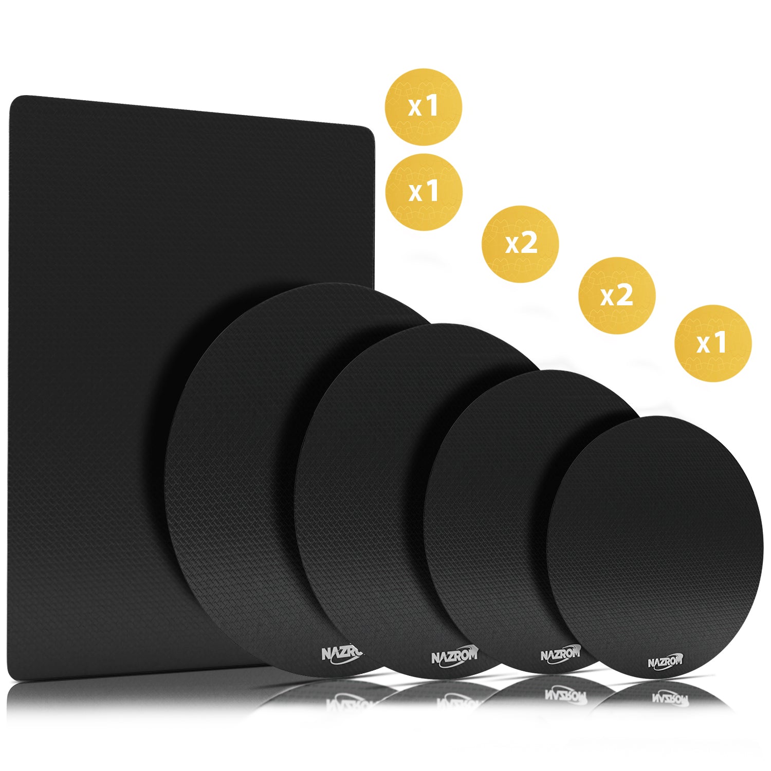 Inductie Beschermer Set Zwart – 7 Stuks | 5 Maten – Anti-Kras & Anti-Slip