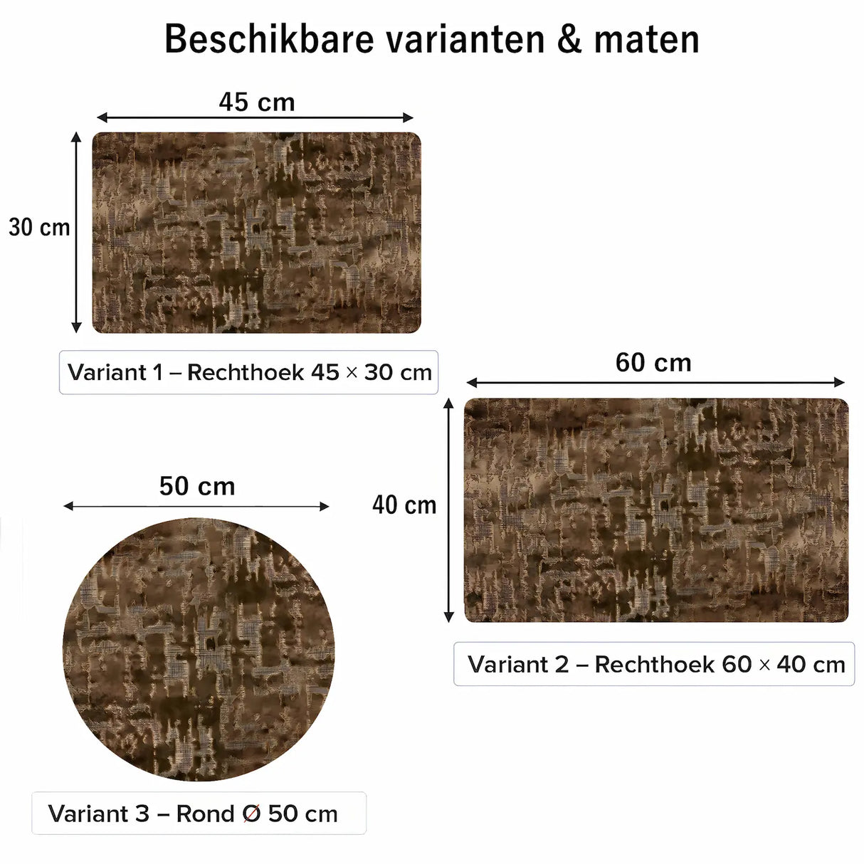 Luxe Vinyl Placemats Van Kunststof – Bronze Elegance