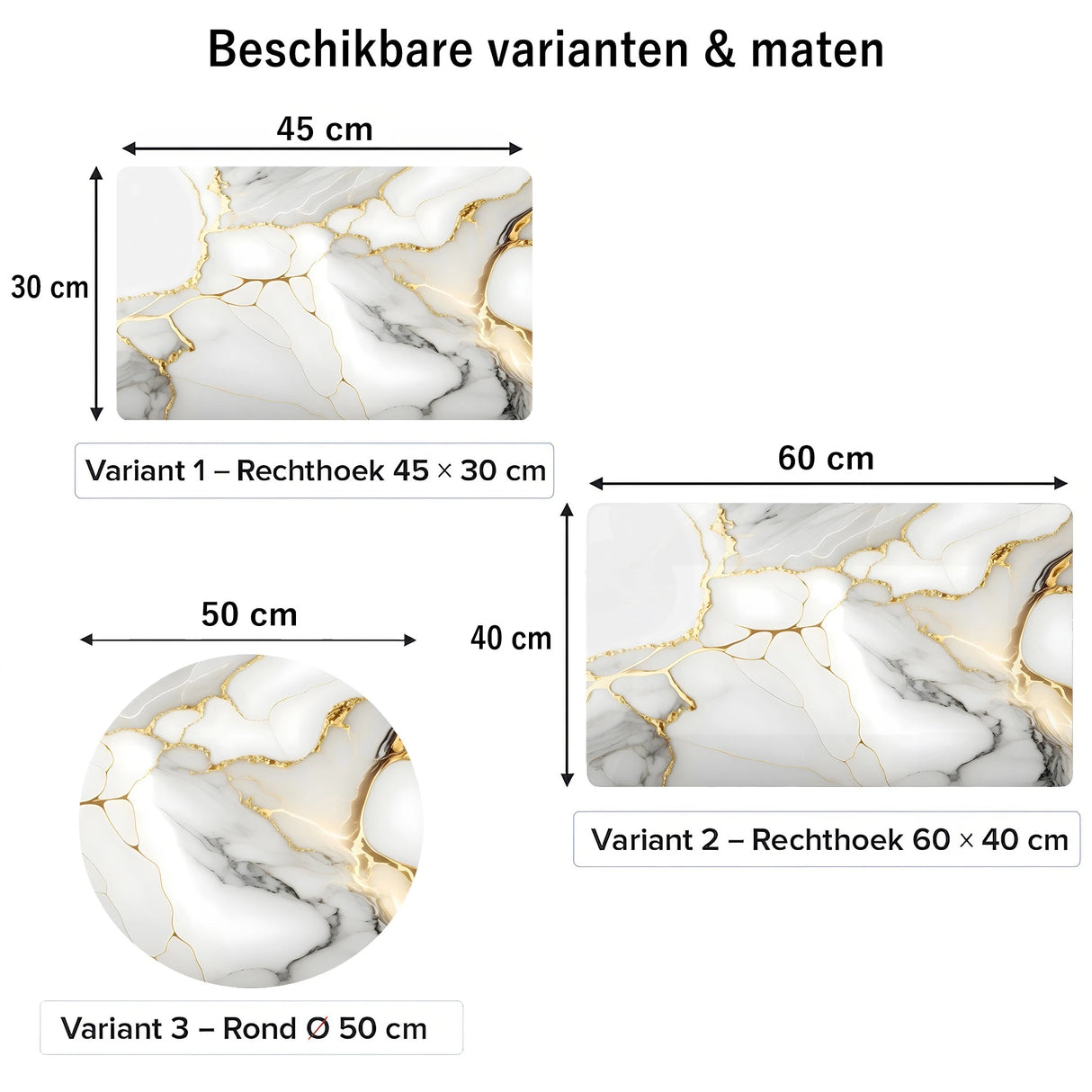 Luxe Vinyl Placemats Van Kunststof – Azure Gold