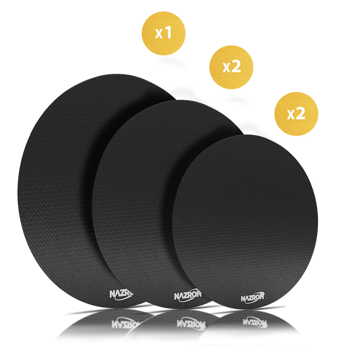 Inductie Beschermer Set Zwart – 5 Stuks | 3 Maten – Anti-Kras & Anti-Slip