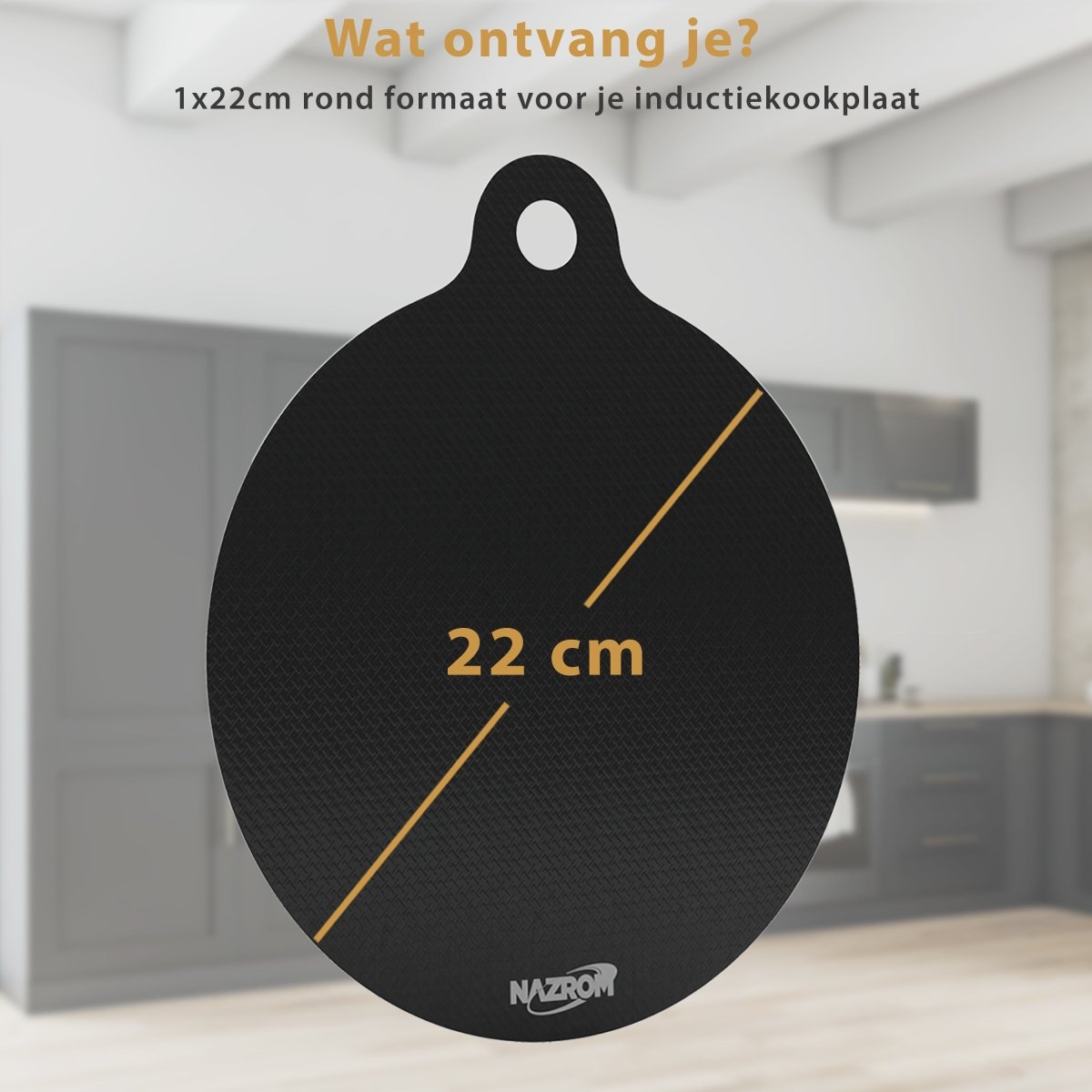Inductie Beschermer Zwart – 1 Stuk 22Ø cm