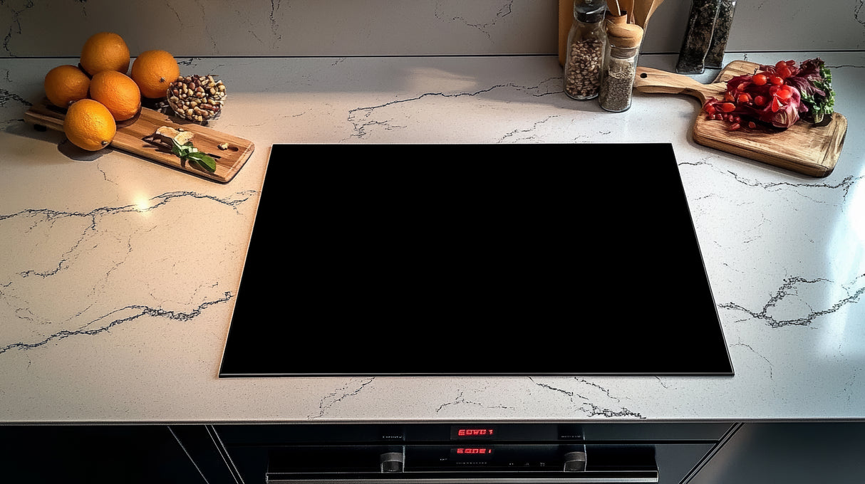 Inductie Beschermer - Afdekmat - Effen Zwart