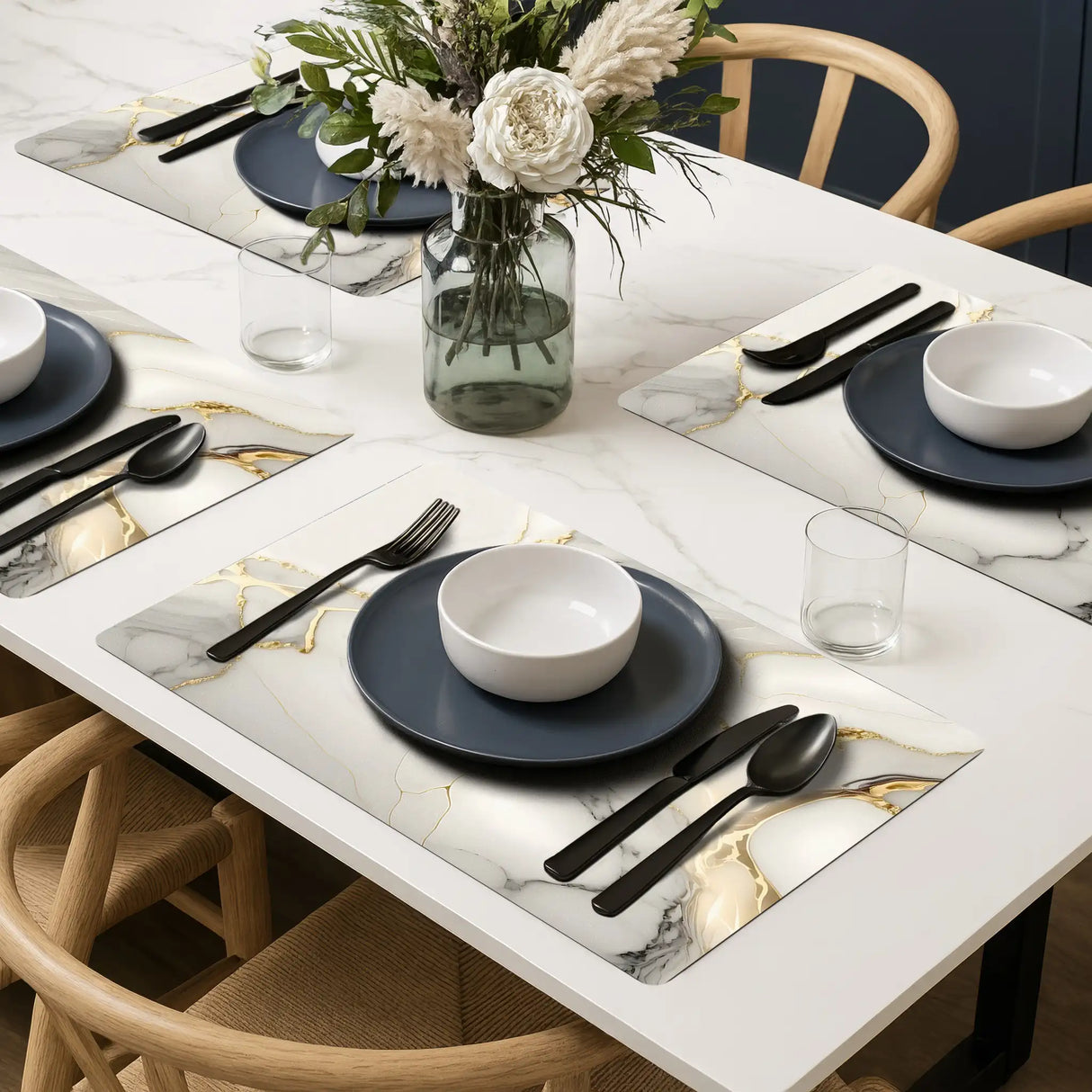 Luxe Vinyl Placemats Van Kunststof – Azure Gold