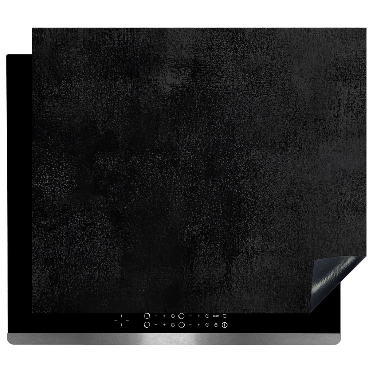 Inductie Beschermer - Afdekmat - Donkere Suede Textuur