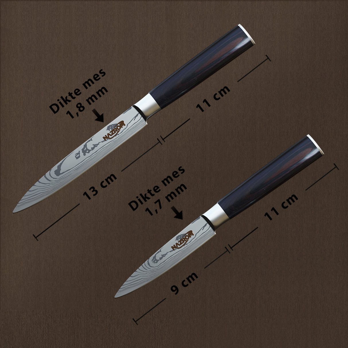 Professionele Messenset – 4-delig | Voor Elke Snijtaak in de Keuken