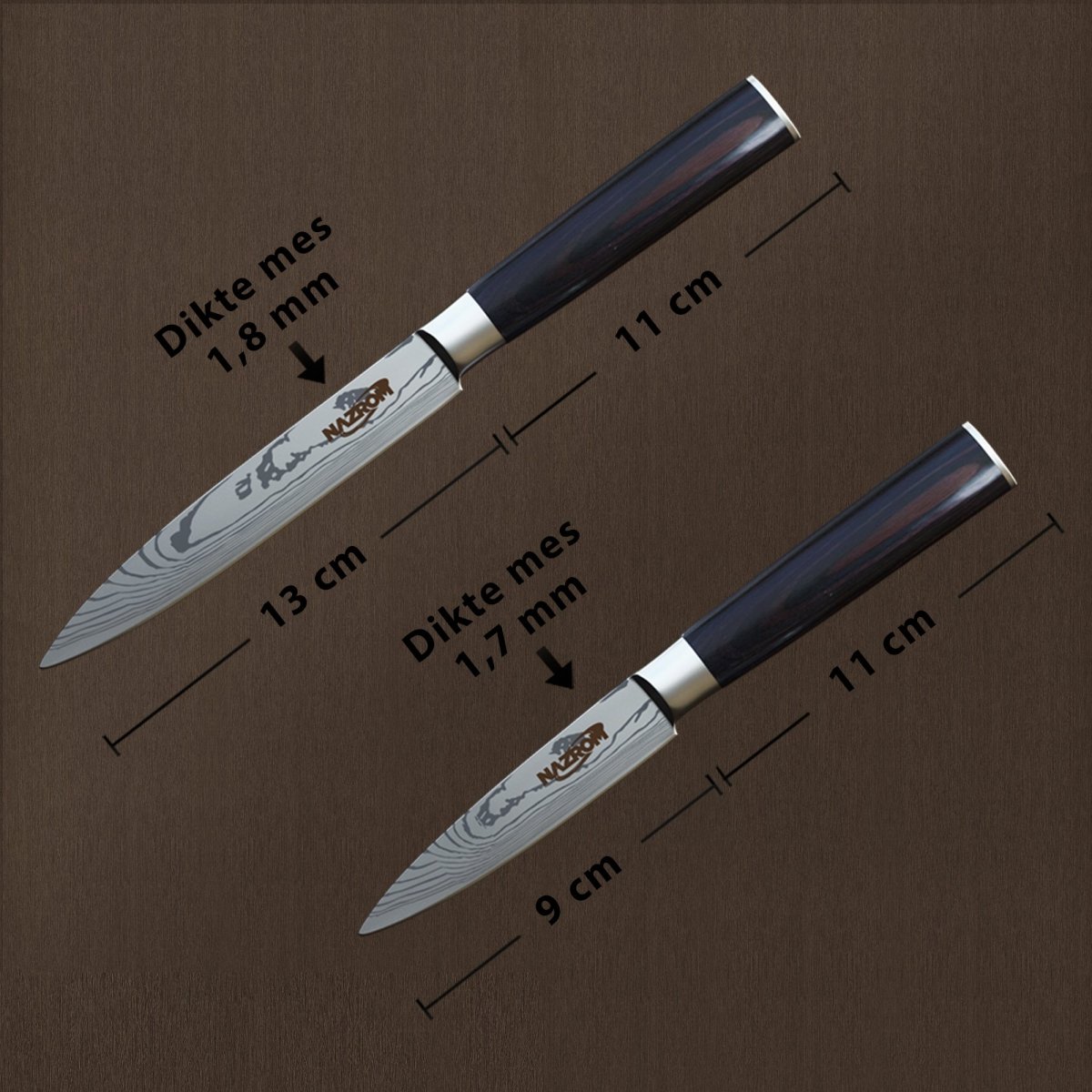 Professionele Messenset – 4-delig | Voor Elke Snijtaak in de Keuken