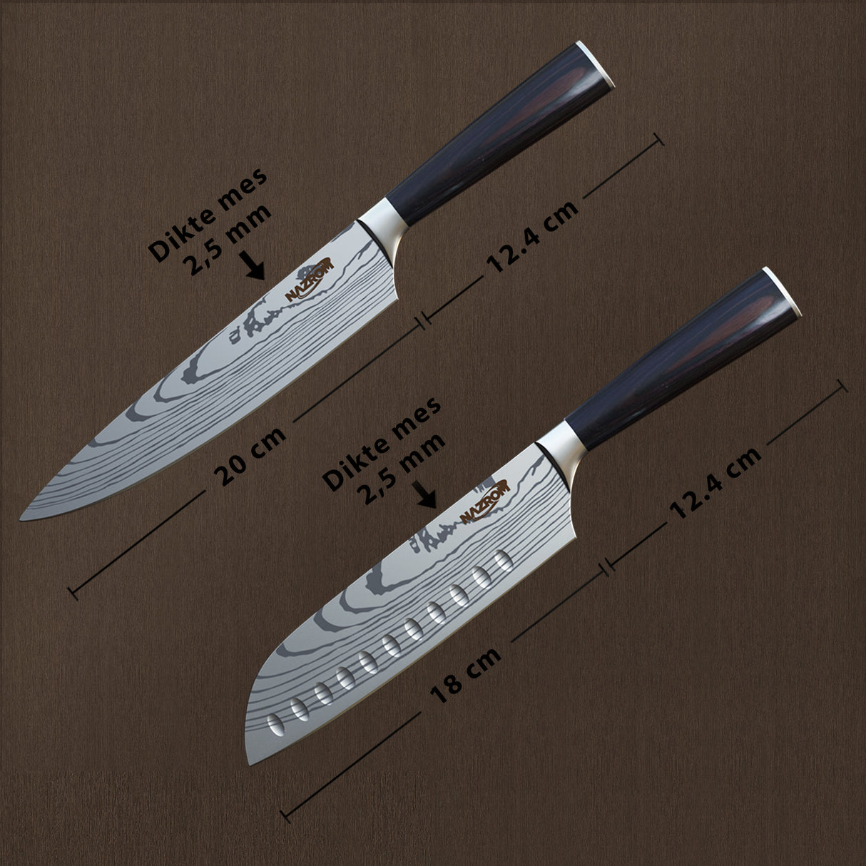 Professionele Messenset – 4-delig | Voor Elke Snijtaak in de Keuken