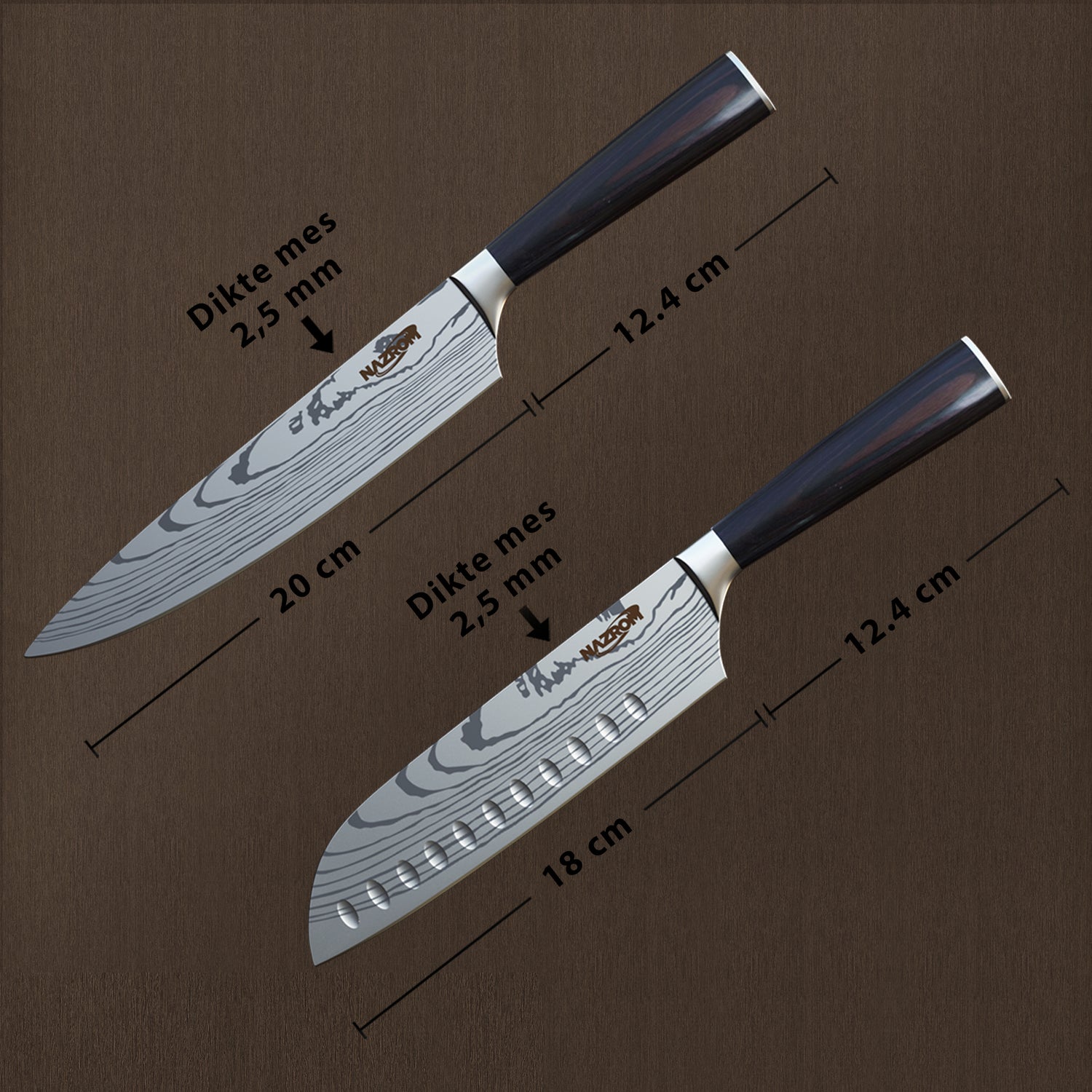 Professionele Messenset – 4-delig | Voor Elke Snijtaak in de Keuken