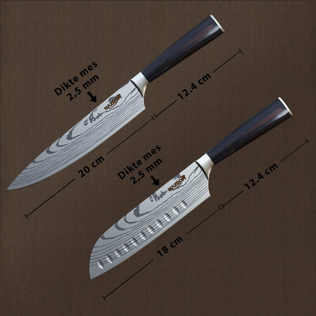 Professionele Messenset – 4-delig | Voor Elke Snijtaak in de Keuken