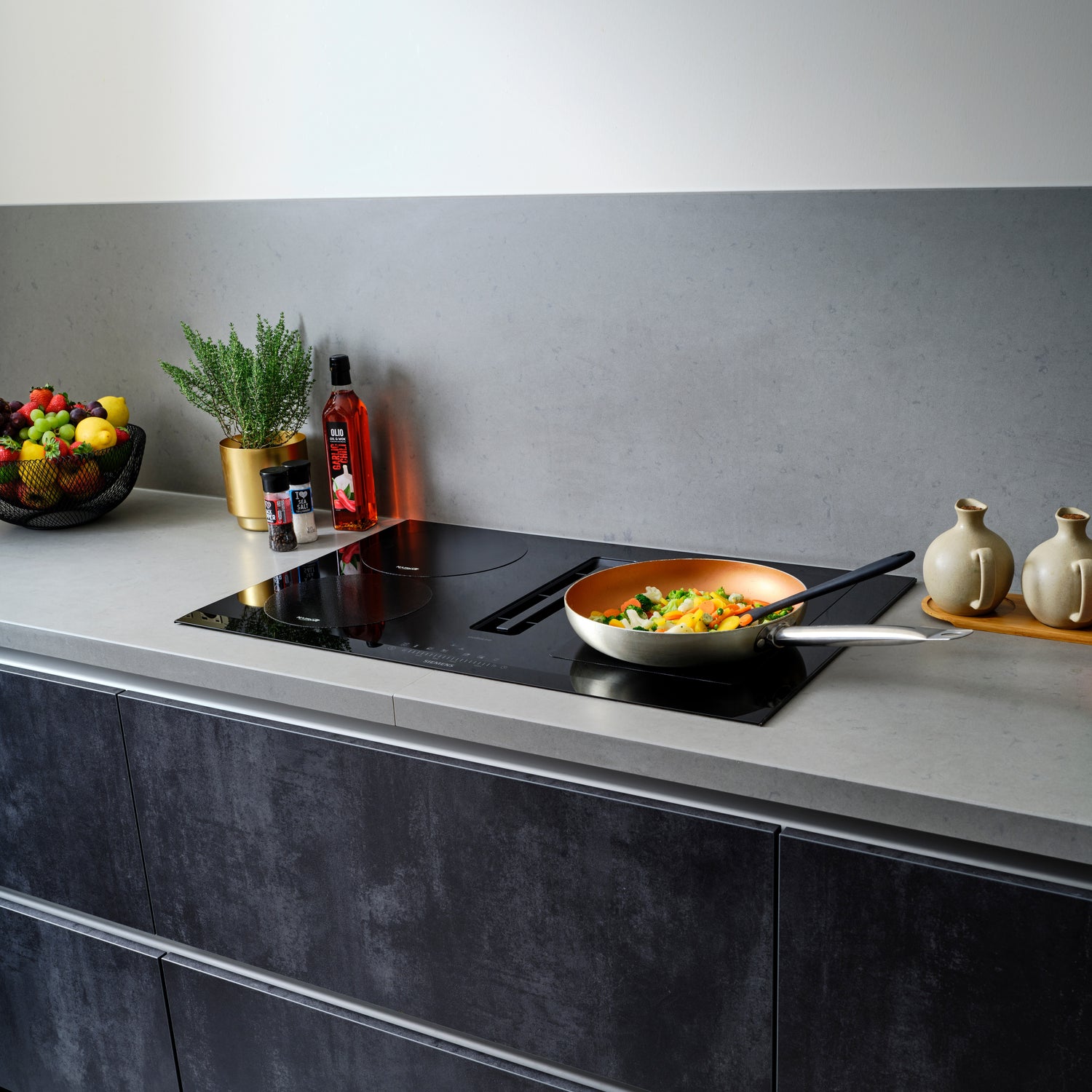 Inductie Beschermer Set Zwart – 7 Stuks | 5 Maten – Anti-Kras & Anti-Slip