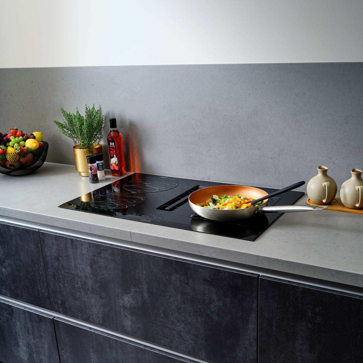 Inductie Beschermer Set Marmer – 7 Stuks | 5 Maten – Anti-Kras & Anti-Slip