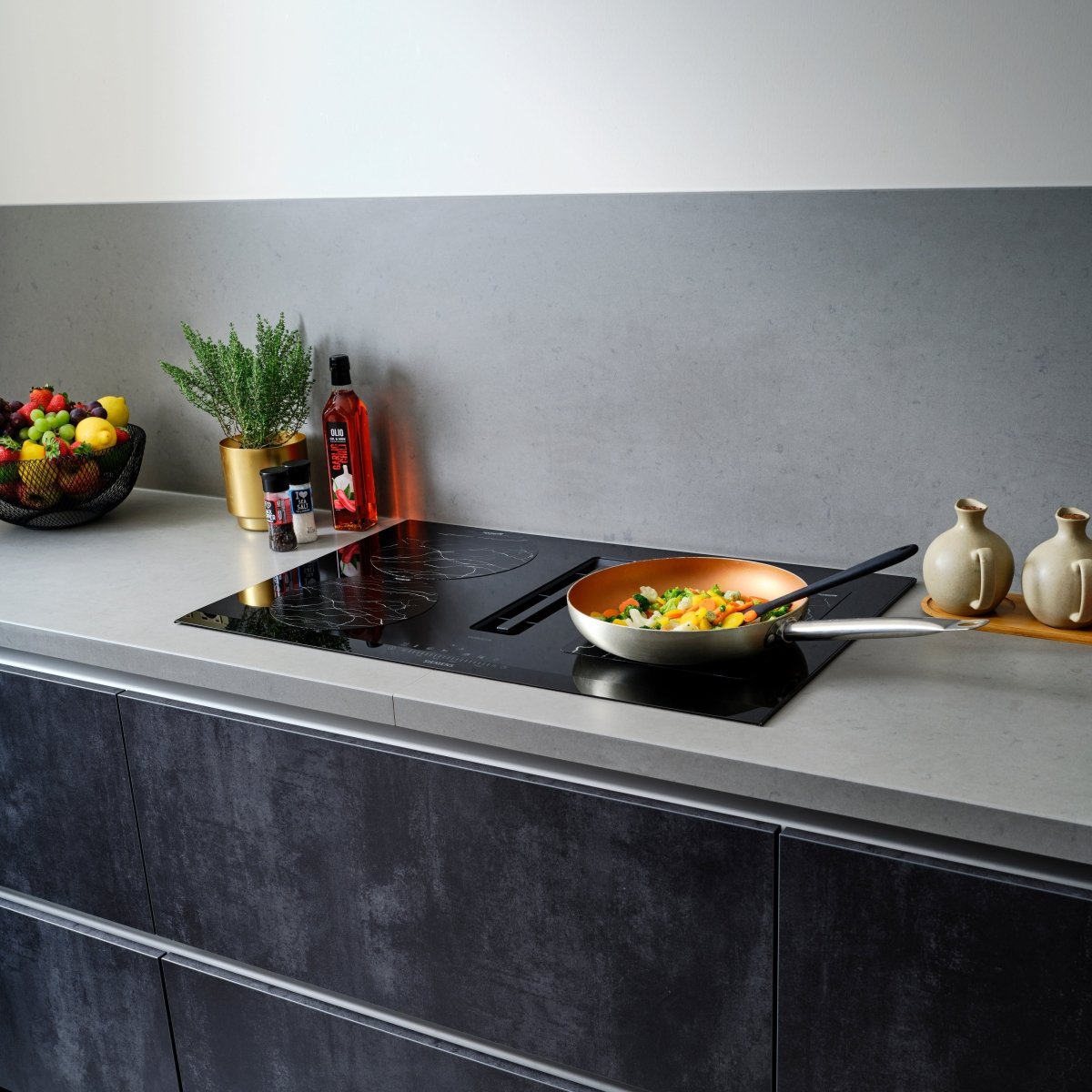 Inductie Beschermer Set Marmer – 7 Stuks | 5 Maten – Anti-Kras & Anti-Slip