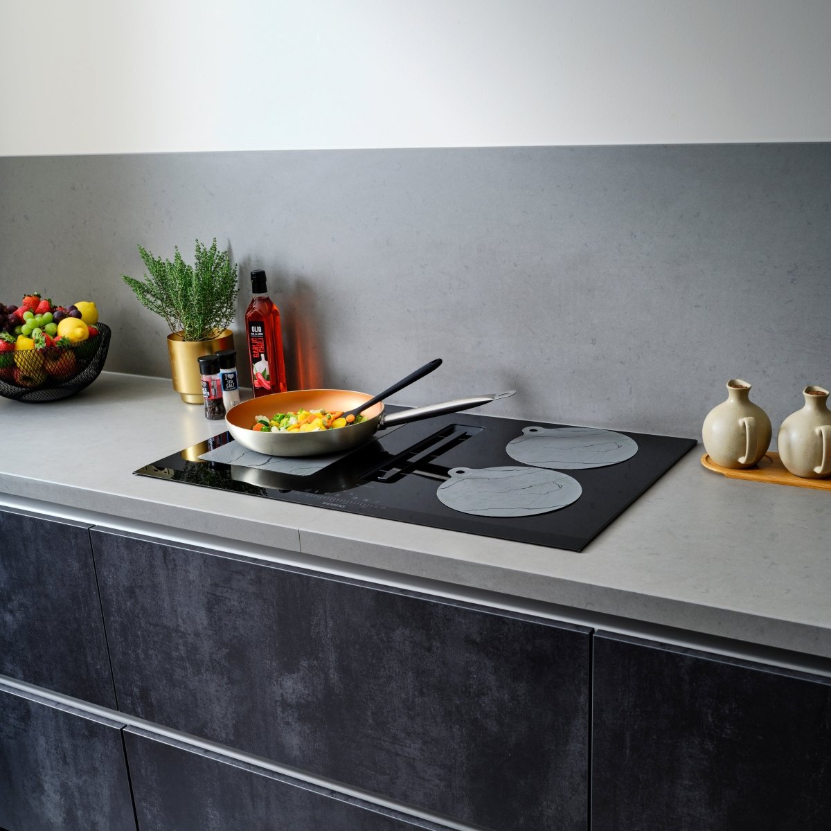 Inductie Beschermer Elegant Grijs – 1 Stuk 24x34 cm
