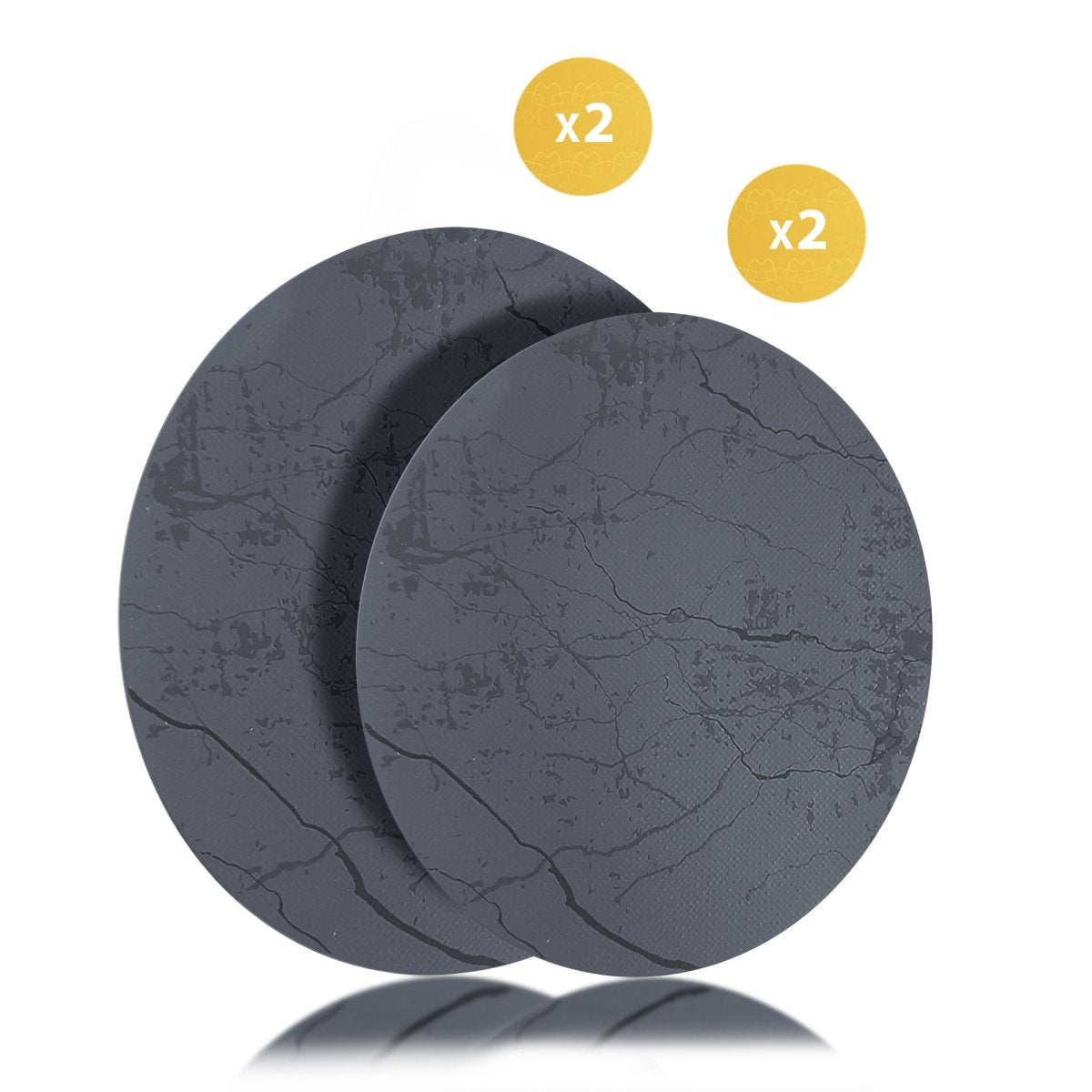 Inductie Beschermer Set Elegant Grijs – 4 Stuks | 2 Maten – Anti-Kras & Anti-Slip