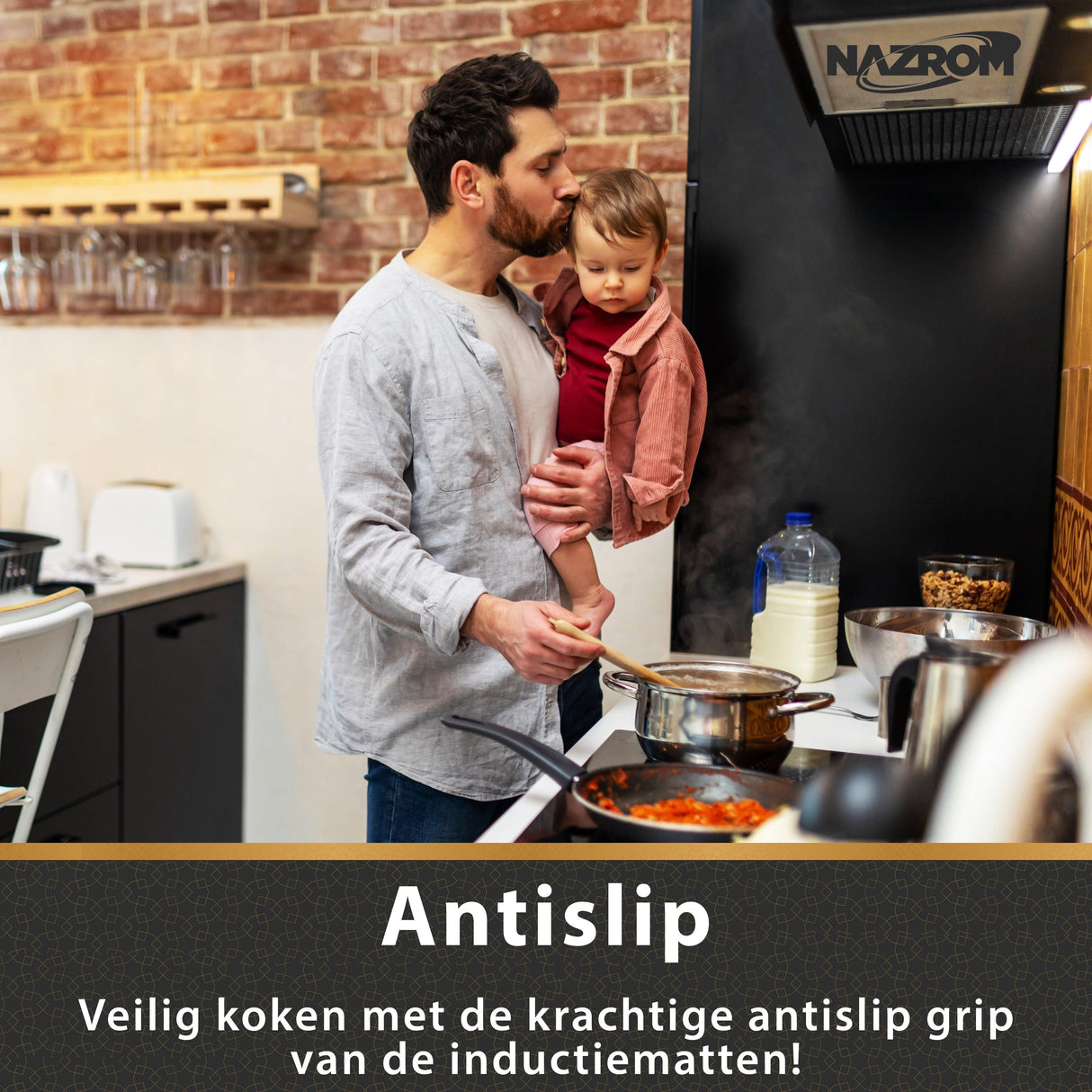 NAZROM® Inductie Beschermer – Inductie Mat - Stijlvolle Set Inductie Matten - 5 Stuks – 2 Maten - Marmer NAZROM