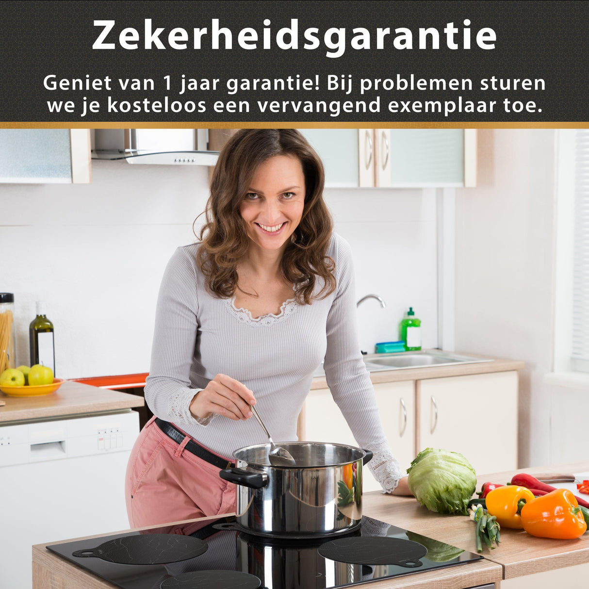 NAZROM® Inductie Beschermer – Inductie Mat - Stijlvolle Set Inductie Matten - 5 Stuks – 2 Maten - Marmer NAZROM