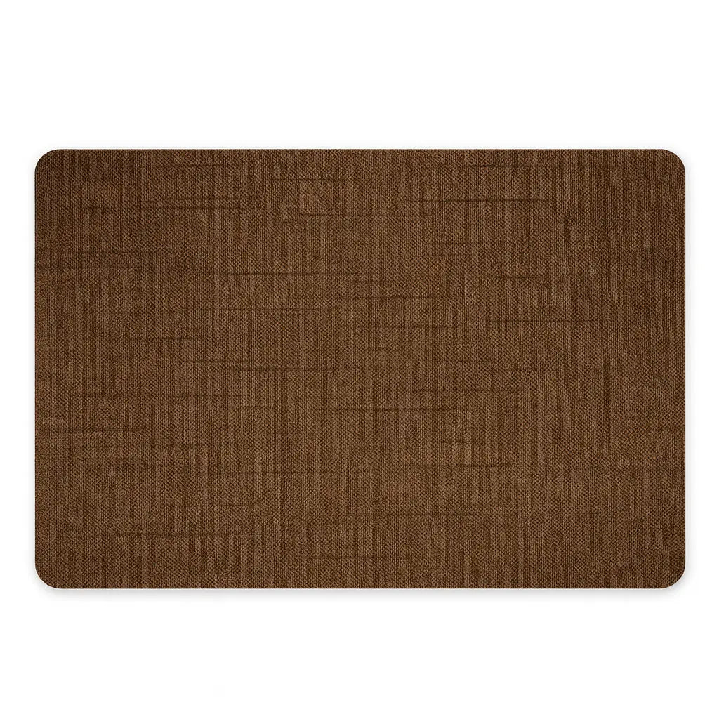 Bruin linnen vinyl placemat