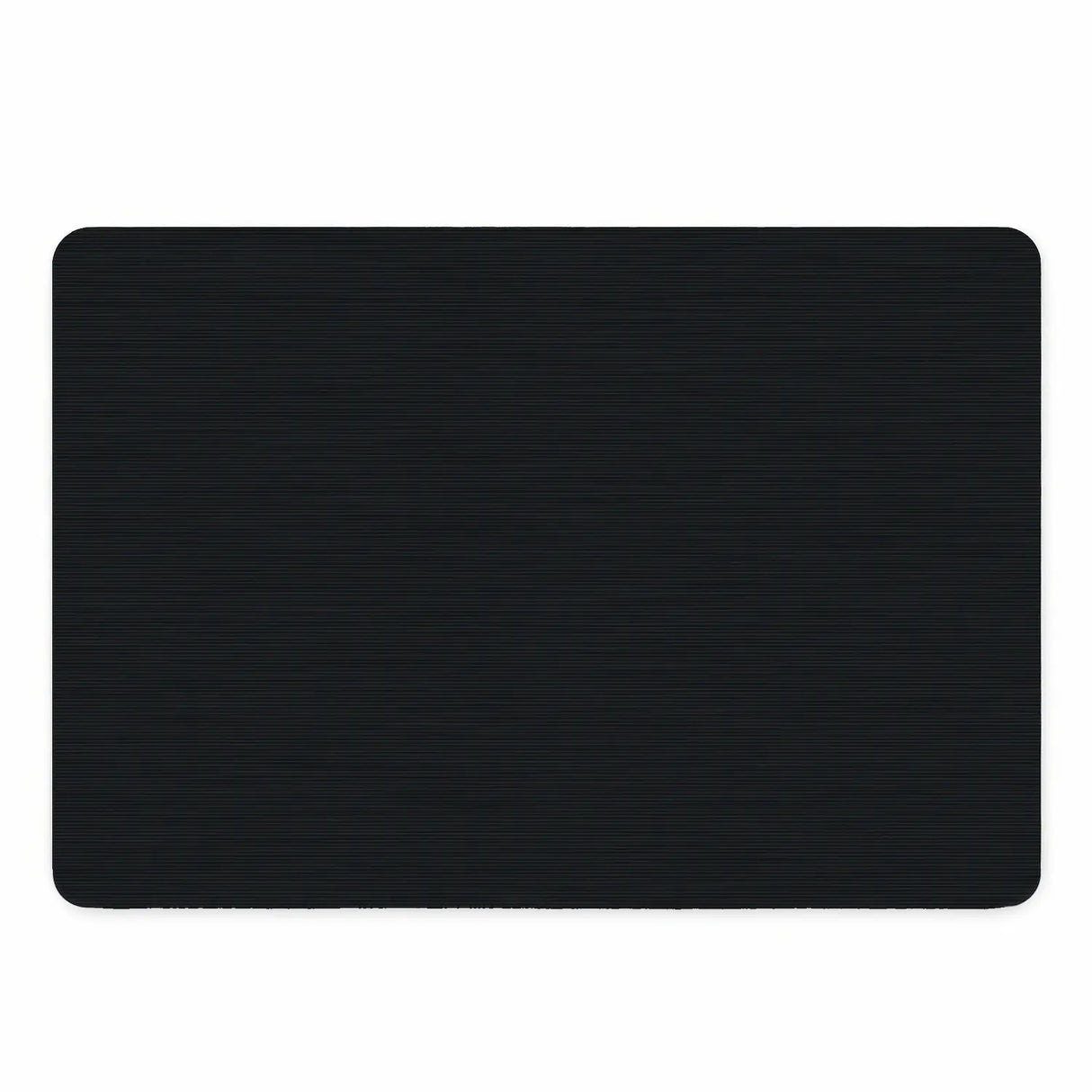 Vinyl placemat van kunststof in zwart ribbelstructuur met strakke afwerking