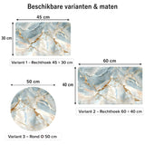 Luxe Vinyl Placemats Van Kunststof – Azure Marble