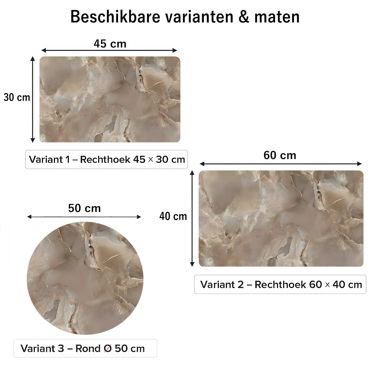 Luxe Vinyl Placemats Van Kunststof – Golden Sand